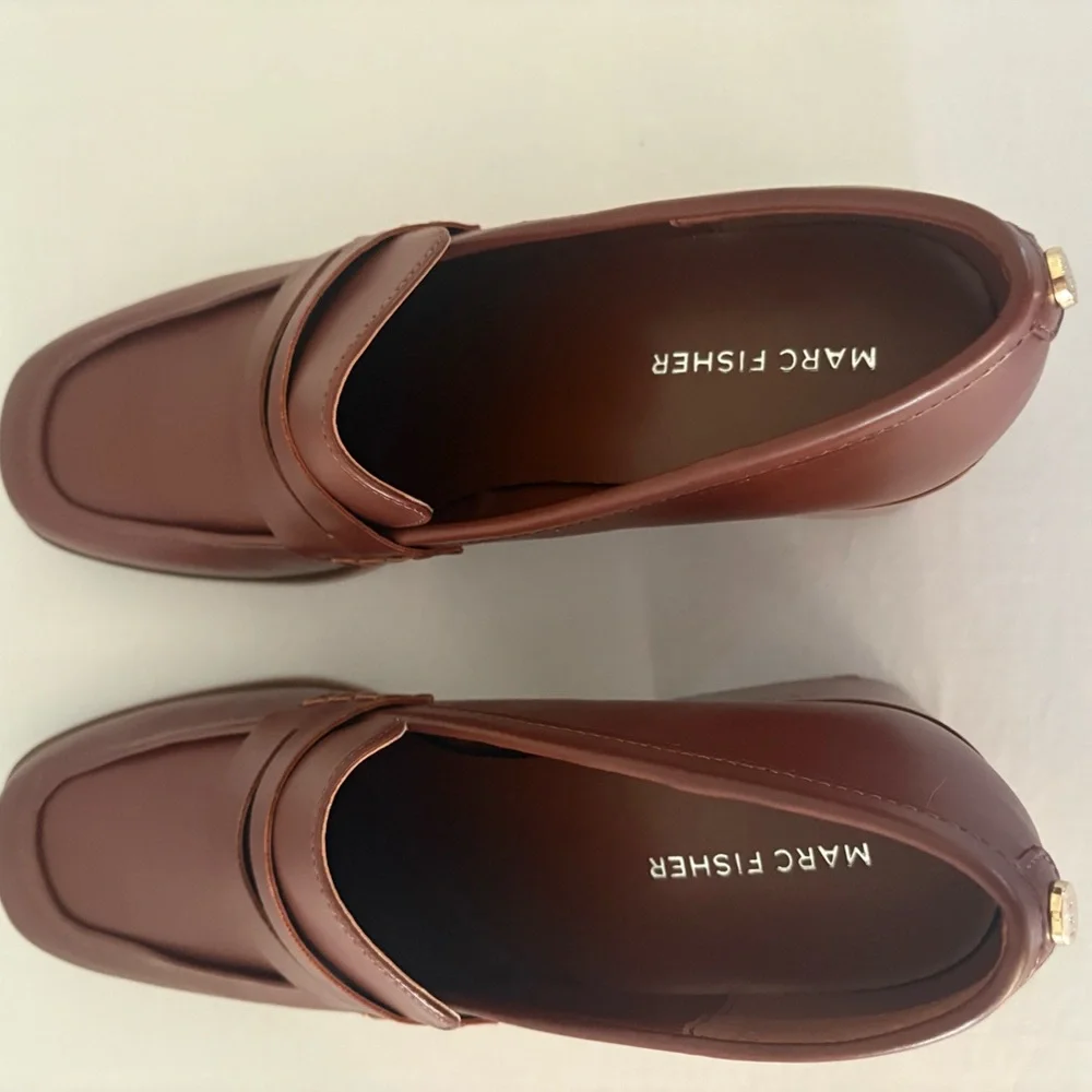 Marc Fisher Women’s Tan Slip-On Loafers - Picture 5 of 8